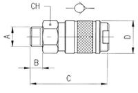 187-8783 RS PRO Brass Female Quick Air Coupling, G 3/8 Male Threaded