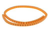 812-1256 RS PRO Snap On Cable Markers, Black on Orange, Pre-printed "1", 3 → 3.4mm Cable
