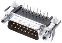 5747841-6 TE Connectivity Amplimite HD-20 15 Way Right Angle Through Hole D-sub Connector Plug, 2.74mm Pitch, with 4-40 UNC