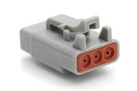atm06-3s Amphenol Industrial, ATM Automotive Connector Plug Grey Cable Mount 3 Way, Crimp Termination ATM06-3S
