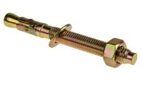 264-6413 RS PRO Carbon Steel Through Bolt M12 x 120mm, 12mm Fixing Hole