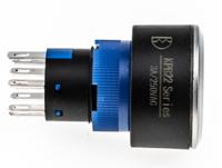 175-8327 RS PRO Illuminated Push Button Switch, Momentary, Panel Mount, 22.2mm Cutout, DPDT, Red LED, 250V ac, IP65