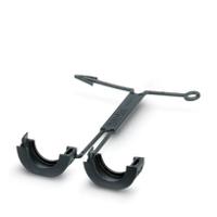 1558988 Phoenix Contact Black TPE locking clip, 15mm Max. Bundle