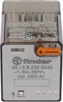 601382300040 Finder Plug In Power Relay, 230V ac Coil, 10A Switching Current, 3PDT