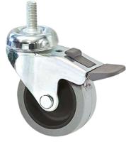 cp1fd063-322l10 Guitel Hervieu Braked Swivel Castor Wheel, 40kg Capacity, 63mm Wheel