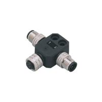 e11627 ifm electronic Side Entry, Top Entry 2 Pole M12 Plug to 1 Pole M12 Socket Adapter