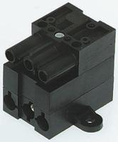 9303048530 Wieland ST18 Series Distribution Block, 3-Pole, Male to Female, 3-Way, 16A, IP20