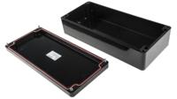 144-4460 RS PRO Black Glass Fibre Reinforced Polyester Junction Box, IP66, ATEX, IECEx, 360 x 160 x 90mm
