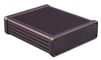 1455l1202bk Hammond 1455 Series Black Aluminium Enclosure, IP54, Black Lid, 120 x 103 x 30.5mm