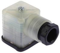 935980205-rs-gdml-2011-led-24-schwarz Hirschmann GDML 2P+E DIN 43650 A, Female Solenoid Valve Connector with Indicator Light, 24 V dc Voltage