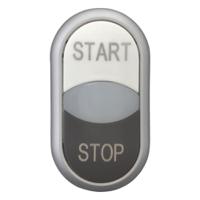 216708-m22-ddl-ws-gb1gb0 Eaton RMQ Titan M22 Series Black, White Momentary Push Button, 22mm Cutout, IP66
