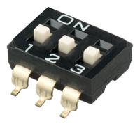 ikd0303101 APEM 3 Way Surface Mount DIP Switch SPST, Raised Actuator Slide Actuator