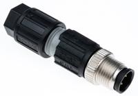 1641691 Phoenix Contact Connector, 4 Contacts, Cable Mount, M12 Connector, Plug, Male, IP65, IP67, 34-M, SACC-M12MS-4QO-0 Series