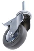 155311420 Guitel Hervieu Braked Swivel Castor Wheel, 80kg Capacity, 100mm Wheel