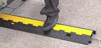 26101360 RS PRO 1m Black/Yellow Cable Cover in Rubber, 25mm Inside dia.