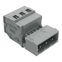 231-603018-000 WAGO 231 Series Pluggable Connector, 3-Pole, Male, 3-Way, Snap-In, 12A