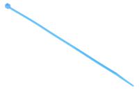 233-241 RS PRO Cable Tie, 165mm x 2.5 mm, Blue Nylon, Pk-100