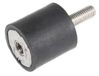 171-2601 RS PRO M8 Anti Vibration Mount, Male to Female Bobbin with 54.56kg Compression Load