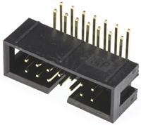 t821114a1r100ceu Amphenol Communications Solutions T821 Series Right Angle Through Hole PCB Header, 14 Contact(s), 2.54 mm Pitch, 2 Row,