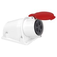 pkf32w435 Schneider Electric, Mureva IP67 Grey Wall Mount 3P + N + E Angled Socket Socket, Rated At 32A, 380 → 415 V