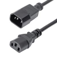 pxt1001m StarTech.com Straight IEC C13 Socket to Straight IEC C14 Plug Power Cord, 1m