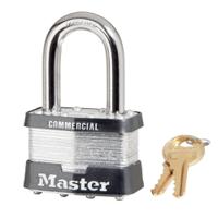 5lf Master Lock Padlock Laminated Steel Padlock, 10mm Shackle, 51mm Body