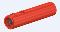 231035-22 Staubli Red Female Banana Socket, 4 mm Connector, M4 Thread Termination, 32A, 600V, Nickel Plating