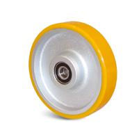 23-412-075r12 Guitel Hervieu Grey, Yellow Polyurethane Abrasion Resistant Trolley Wheel, 160kg
