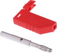 934100101 Hirschmann Test & Measurement Red Male Banana Plug, 4 mm Connector, Screw Termination, 16A, 60V dc, Nickel Plating