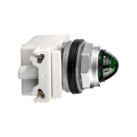 9001kp1g9 Schneider Electric, Harmony 9001K Green LED Pilot Light, 30mm Cutout, IP66, Round, 120V ac