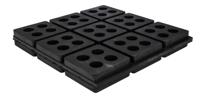 203-5157 RS PRO 150mm Anti-Vibration Pad Rubber +100°C -50°C 150 x 150mm 19mm