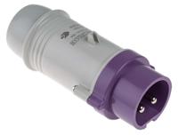 2301600 Scame IP44 Purple Cable Mount 2P Industrial Power Plug, Rated At 16A, 20 → 25 V