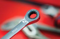 487-056 RS PRO Combination Ratchet Spanner, 10mm, Metric, Double Ended