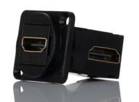 257-6704 RS PRO 35 x 26 x 31 mm 19 Way Female Right Angle Feedthrough HDMI Connector
