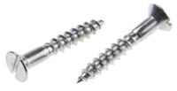 483-2873 RS PRO Slot Countersunk Stainless Steel Wood Screw, A2 304, No. 8 Thread, 25mm Length