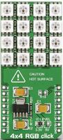 mikroe-1881 MikroElektronika MIKROE-1881, 4x4 RGB Click LED Matrix Display Add On Board With WS2812, MCP1826 LDO regulator