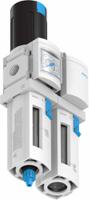 msb4-14-frc5j1m1 Festo G 1/4 FRL, Manual Drain, 40μm Filtration Size - With Pressure Gauge