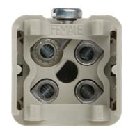 10421000 Epic Contact Heavy Duty Power Connector Insert, 10A, Female, H-A Series, 3 Contacts