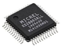 ksz8863rll Microchip KSZ8863RLL, Ethernet Switch IC, 10Mbps MII, RMII, 1.8 V, 3.3 V, 48-Pin LQFP