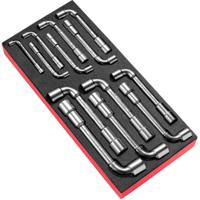 modm75pb Facom Hex Tubular Box Spanner Set, 7 - 8 - 9 - 10 - 11 - 12 - 13 - 14 - 15 - 16 - 17 - 18 - 19 mm Tip