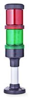 eco60-q02 AUER Signal ECOmodul60 Series Red/Green Signal Tower, 2 Lights, 24 V ac/dc, Base Mount