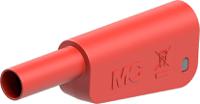 662023-22 Staubli Red Plug Test Plug, Solder Termination, 32A, 1kV, Gold Plating