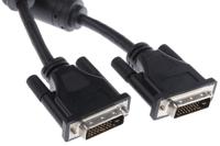 11045521-25 Roline, Male DVI-D Dual Link to Male DVI-D Dual Link Cable, 1mBlack sheath