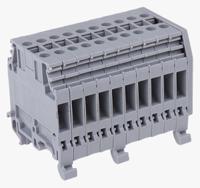 1sna115412r0000 Entrelec Distribution Block, 10 Way, 4mm², 32A, 800 V, Grey