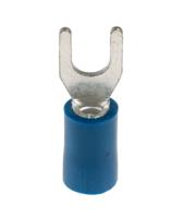534-626 RS PRO Insulated Crimp Spade Connector, 1.5mm² to 2.5mm², 16AWG to 14AWG, M4 Stud Size Vinyl, Blue