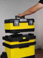 1-95-621 Stanley Rolling Workshop Plastic Tool Box 2 Wheels, 570 x 410 x 570mm