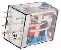 553290120040 Finder Plug In Power Relay, 12V dc Coil, 10A Switching Current, DPDT