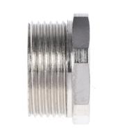 623-940 RS PRO Thread Converter, Conduit Fitting, 22.5mm Nominal Size, M20, Brass, Nickel IP66 rating