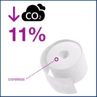 558040 Tork White Plastic Toilet Roll Dispenser, 130mm x 207mm x 360mm