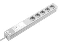 7240230 Rittal Type F - German Schuko Power Distribution Unit, 2m Cable, Filtered, 16A, 250 V, No